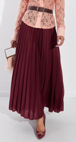 Long pleated skirt