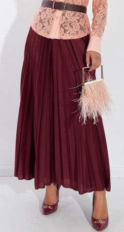 Long pleated skirt