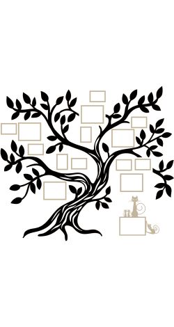 Family tree with photo frames