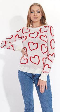 A stylish sweater with a delicate pattern