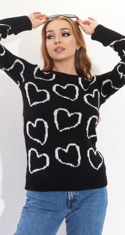 A stylish sweater with a delicate pattern