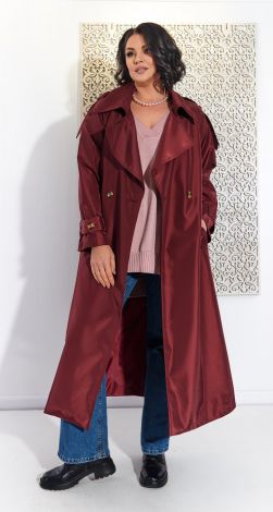 Fashionable elongated trench coat