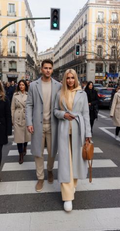 Кашемировое пальто с разрезами