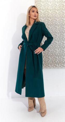 Cashmere coat with slits