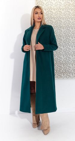 Cashmere coat with slits