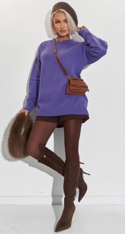 Вільний светр великої в'язки