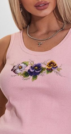 Cotton T-shirt with embroidery