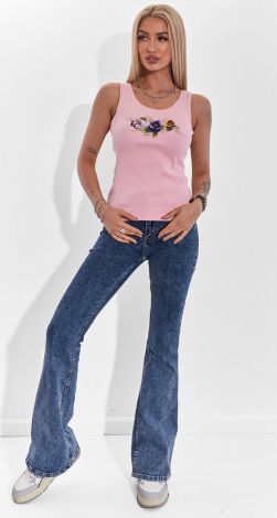 Cotton T-shirt with embroidery