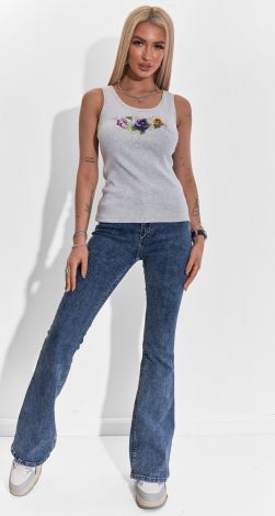 Cotton T-shirt with embroidery
