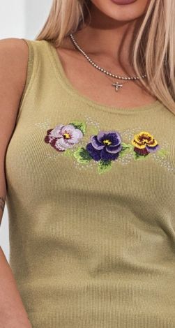 Cotton T-shirt with embroidery