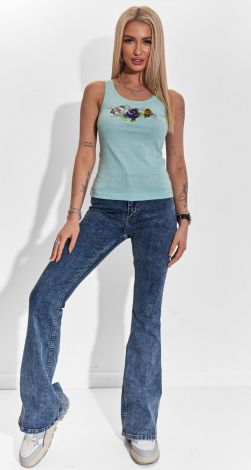 Cotton T-shirt with embroidery