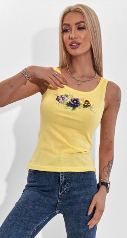 Cotton T-shirt with embroidery