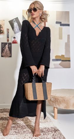 Елегантна В'язана Сукня з Бавовни з Ажурним Візерунком – Ваш Ідеальний Літній Образ