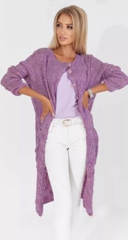 Openwork cardigan with pockets