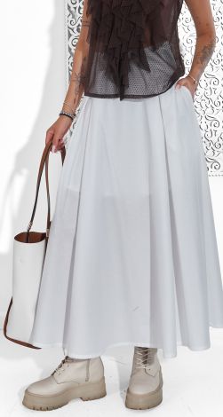 Біла бавовняна спідниця
