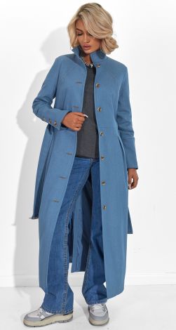 джинсовий тренч максі