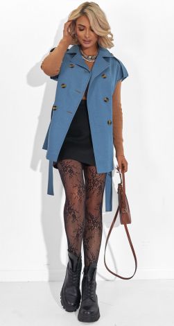 Джинсовий жилет модного крою