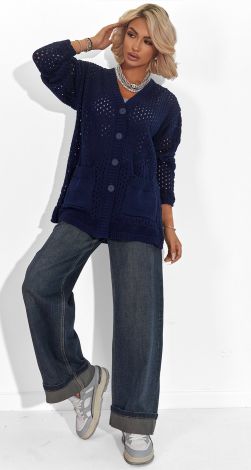 В'язаний кардиган з кишенями