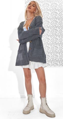 В'язаний кардиган з кишенями