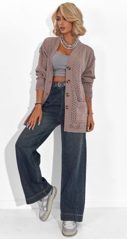 В'язаний кардиган з кишенями