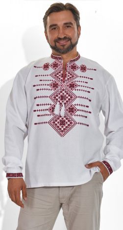 Льняна чоловіча вишиванка Веремій