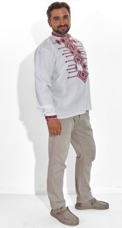 Льняна чоловіча вишиванка Веремій