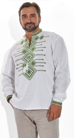 Льняна чоловіча вишиванка Веремій