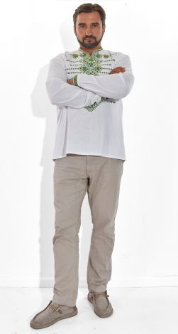 Льняна чоловіча вишиванка Веремій