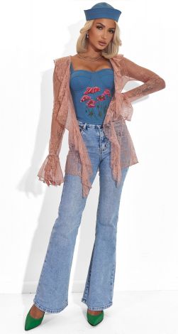 Ажурна блузка у стилі бохо