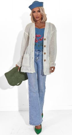 В'язаний кардиган з кишенями