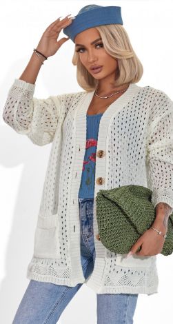 В'язаний кардиган з кишенями