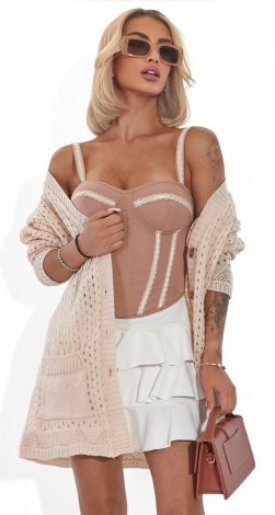 В'язаний кардиган з кишенями