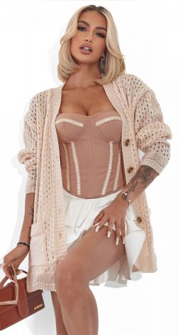 В'язаний кардиган з кишенями