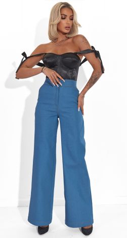 Широкі джинсові штани