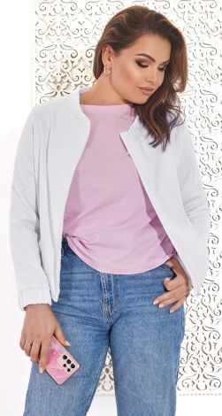 Жіночий бомбер із щільного шовку