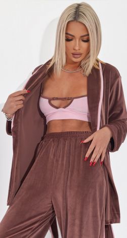 Костюм-трійка, з натурального велюру