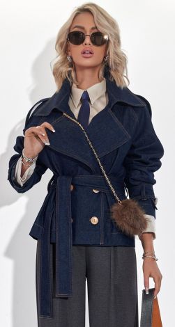 Джинсова куртка-тренч