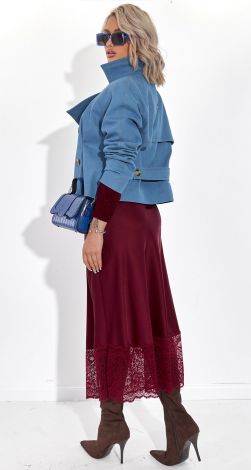 Укорочений Джинсовий Жакет/Тренч