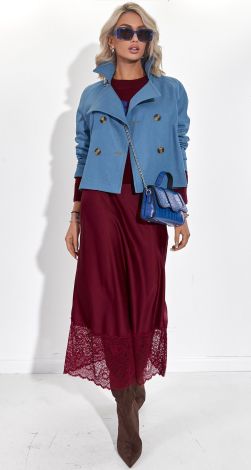 Укорочений Джинсовий Жакет/Тренч