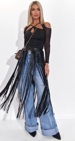 Пояс-Фриндж з преміальної еко-шкіри