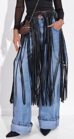 Пояс-Фриндж з преміальної еко-шкіри