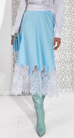Шовкова Спідниця-Комбінація з Мереживом
