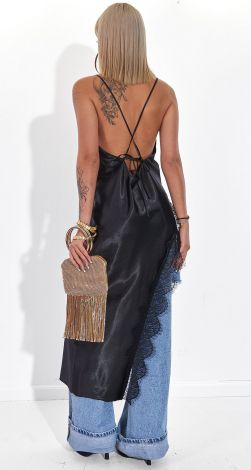 Спокусливий Атлас: Туніка-Сліп з Мереживом