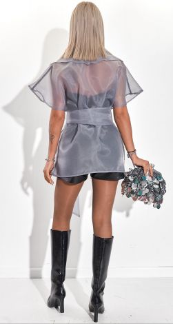 Повітряна блузка-накидка з органази