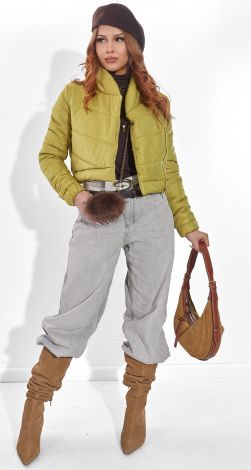 Стильну Укорочену Стегану Куртку