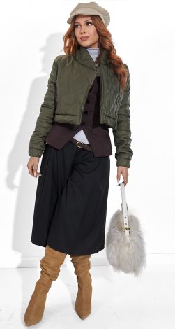 Стильну Укорочену Стегану Куртку