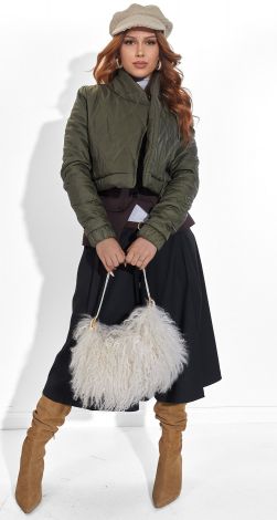 Стильну Укорочену Стегану Куртку