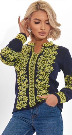 Elegant sweater embroidery