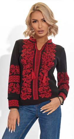 Elegant sweater embroidery
