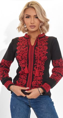 Elegant sweater embroidery